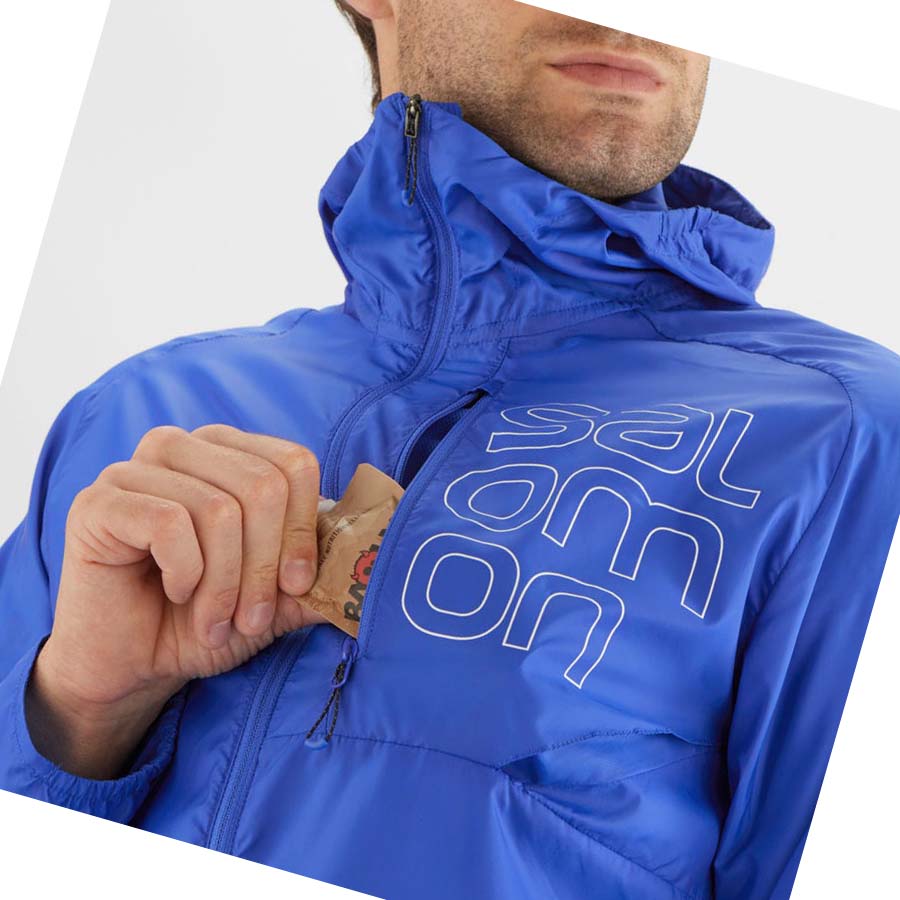 Salomon BONATTI CROSS WIND WINDBREAKERS Erkek Ceket Mavi | TR 3265FDN